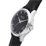 Gucci G Timeless Quartz Black Dial Black Leather Strap Watch for Men - YA126413 Buy Now By Gucci