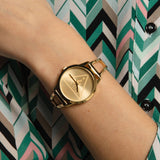 Guess Lola Quartz Gold Dial Gold Steel Strap Watch For Women - W1145L3 Buy Now By Guess