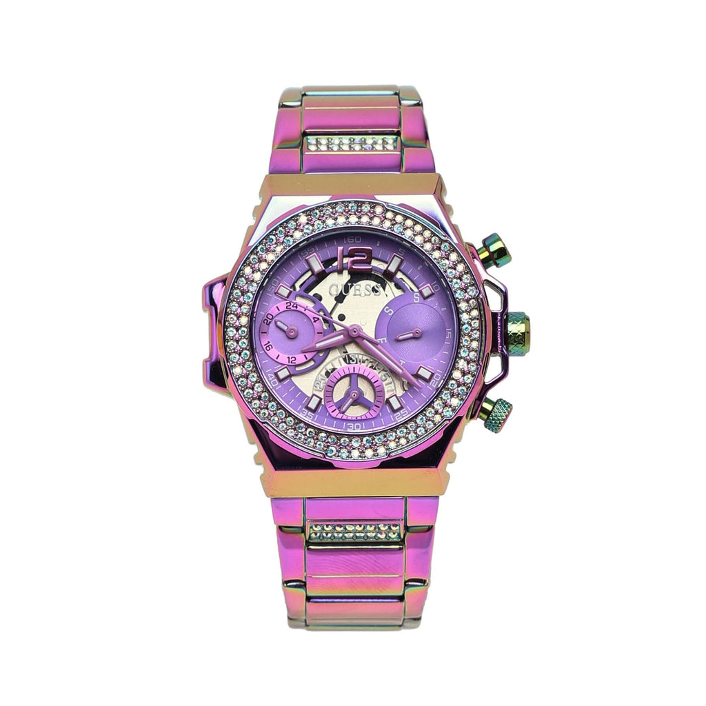 Guess Fusion Chronograph Purple Dial Purple Steel Strap Watch for Women - GW0552L4 Buy Now By Guess