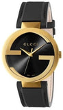 Gucci G Interlocking Grammy Special Edition Black Dial Black Leather Strap Watch For Men - YA133212 Buy Now By Gucci