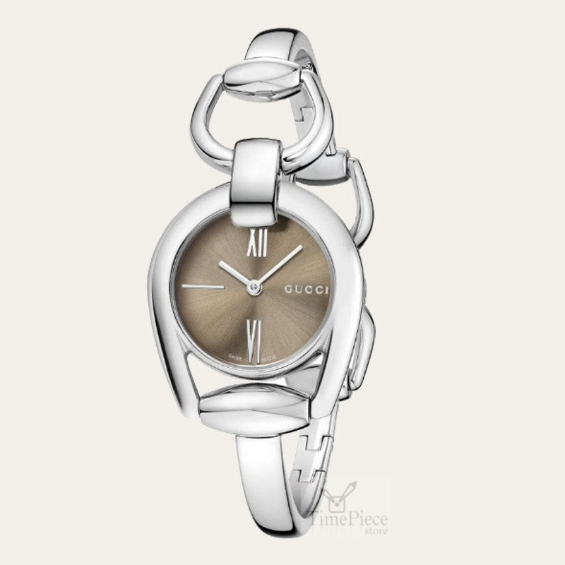 Gucci Horsebit Collection Quartz Brown Dial Silver Steel Strap Watch For Women - YA139501 Buy Now By Gucci