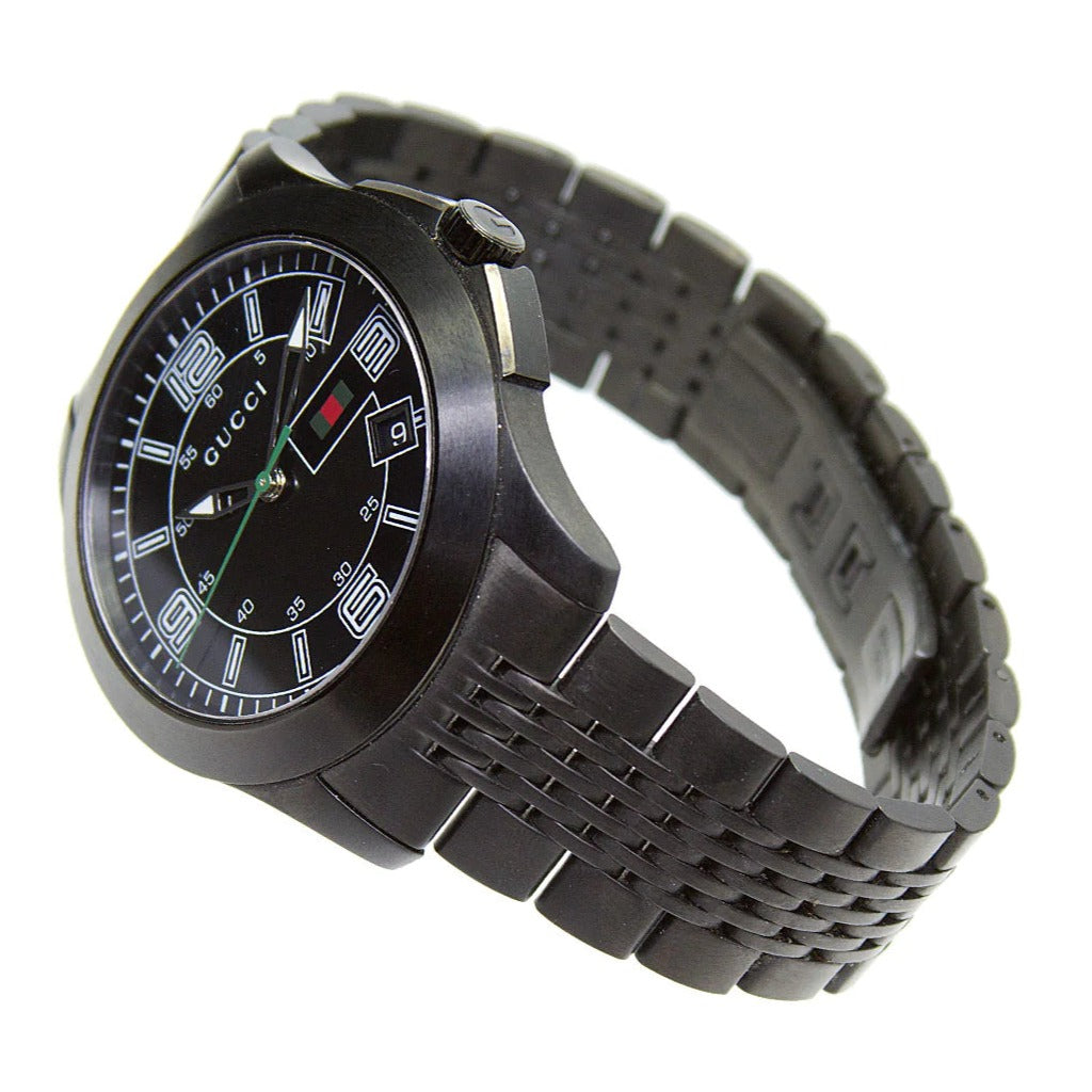 Gucci G Timeless Black Dial Black Steel Strap Watch For Men - YA126202 Buy Now By Gucci