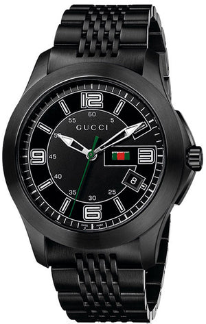 Gucci G Timeless Black Dial Black Steel Strap Watch For Men - YA126202 Buy Now By Gucci