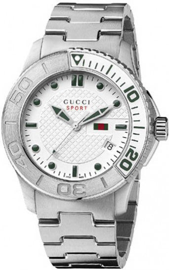 Gucci G Timeless Silver Dial Silver Steel Strap Watch For Men - YA126232 Buy Now By Gucci