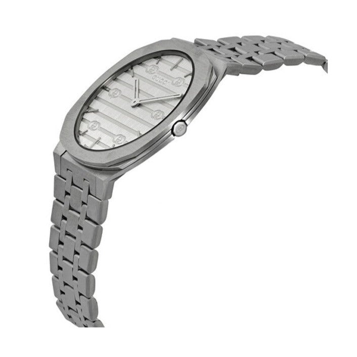 Gucci 25H Quartz Silver Dial Silver Steel Strap Watch For Women - YA163402 Buy Now By Gucci