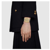 Gucci 25H Quartz Gold Dial Silver Steel Strap Watch for Women - YA163403 Buy Now By Gucci