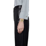 Gucci 25H Quartz Gold Dial Silver Steel Strap Watch for Women - YA163403 Buy Now By Gucci