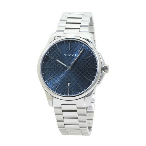 Gucci G Timeless Blue Dial Silver Steel Strap Watch For Men - YA126316 Buy Now By Gucci