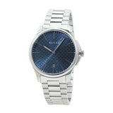 Gucci G Timeless Blue Dial Silver Steel Strap Watch For Men - YA126316 Buy Now By Gucci