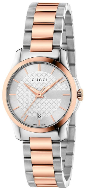 Gucci G Timeless Silver Dial Two Tone Steel Strap Watch For Women - YA126564 Buy Now By Gucci