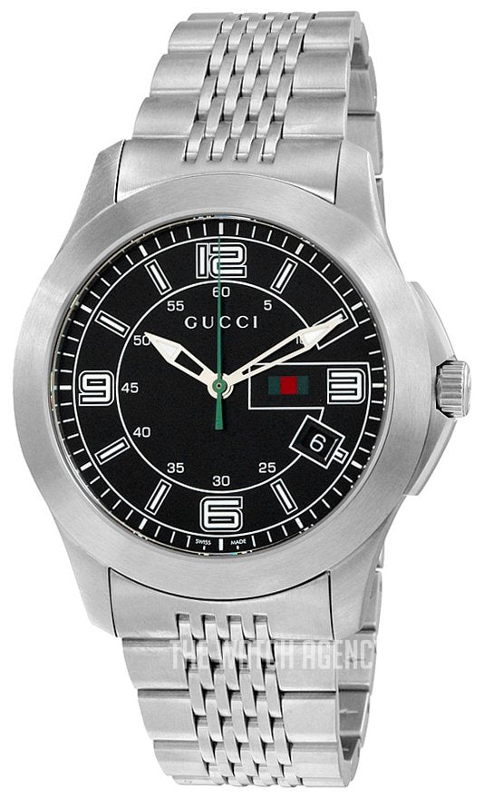 Gucci G Timeless Black Dial Silver Steel Strap Watch For Men - YA126201 Buy Now By Gucci