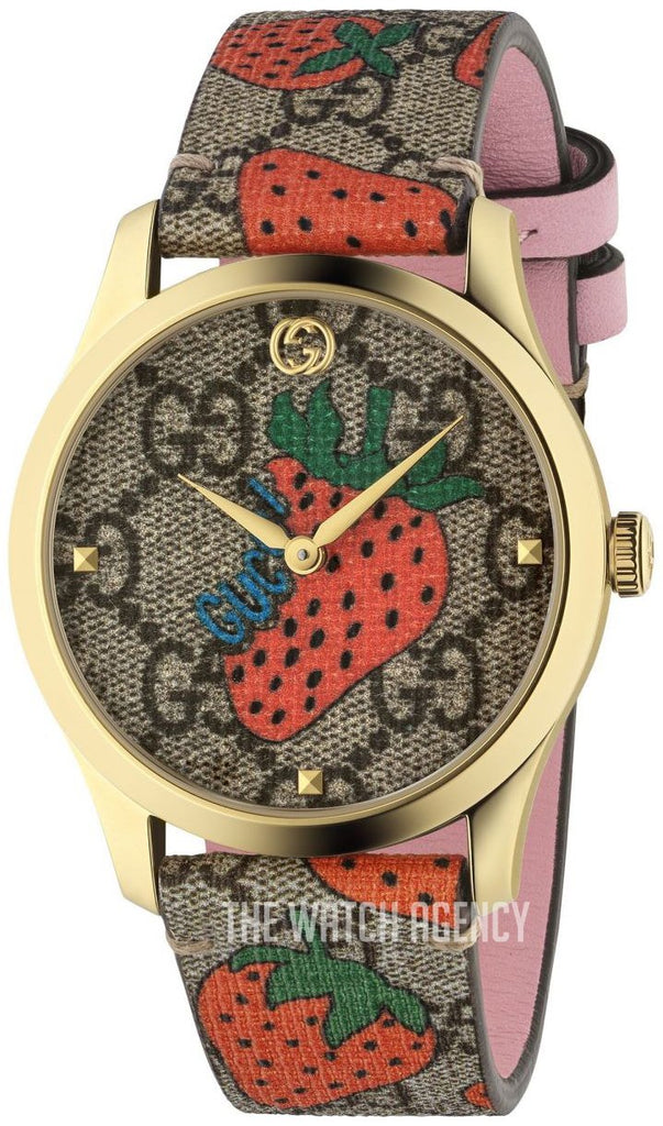 Gucci G Timeless Brown Dial Brown Leather Strap Watch For Women - YA1264133 Buy Now By Gucci