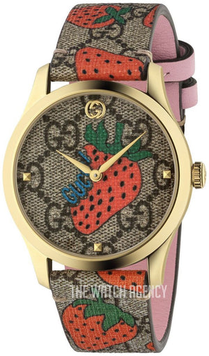 Gucci G Timeless Brown Dial Brown Leather Strap Watch For Women - YA1264133 Buy Now By Gucci