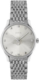 Gucci G Timeless Quartz Silver Dial Silver Steel Strap Watch For Women - YA1264153 Buy Now By Gucci