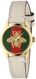 Gucci G Timeless Quartz Red & Green Dial Beige Leather Strap Watch For Women - YA1265009 Buy Now By Gucci
