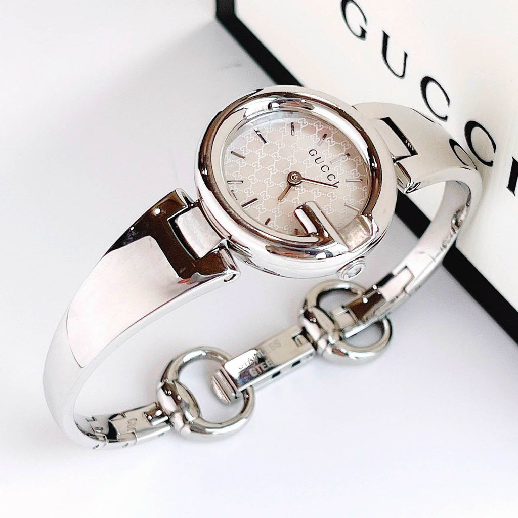 Gucci Guccissima Quartz Silver Dial Silver Steel Strap Watch For Women - YA134511 Buy Now By Gucci