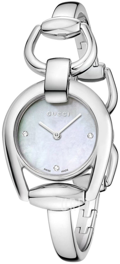 Gucci Horsebit Collection Diamonds Mother of Pearl Dial Silver Steel Strap Watch For Women - YA139506 Buy Now By Gucci