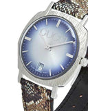 Gucci Grip Vintage Blue Dial Snakeskin Brown Leather Strap Watch for Women - YA152401 Buy Now By Gucci