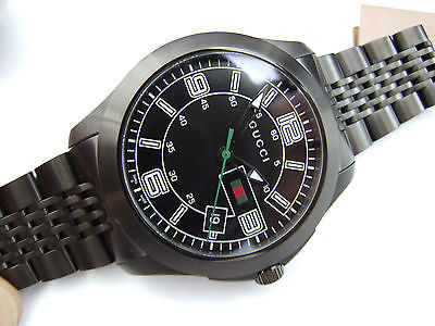 Gucci G Timeless Black Dial Black Steel Strap Watch For Men - YA126202 Buy Now By Gucci