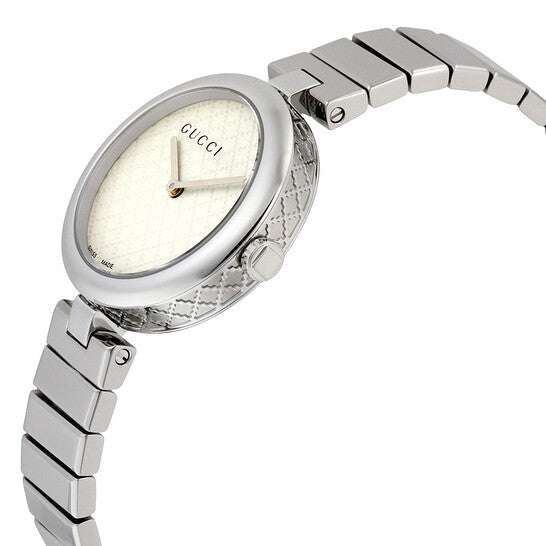 Gucci Diamantissima Quartz White Dial Silver Steel Strap Watch For Women - YA141402 Buy Now By Gucci