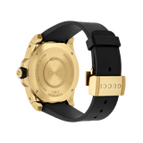 Gucci Dive Quartz Black Dial Black Rubber Strap Watch For Men - YA136219 Buy Now By Gucci