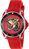 Gucci Dive Quartz Red Dial Red Rubber Strap Watch For Men - YA136315 Buy Now By Gucci
