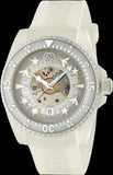 Gucci Dive Automatic Transparent Dial White Rubber Strap Watch For Men - YA136343 Buy Now By Gucci