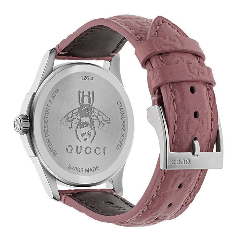 Gucci G Timeless Quartz Candy Pink Dial Pink Leather Strap Watch For Women - YA1264030 Buy Now By Gucci