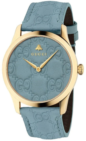 Gucci G Timeless Quartz Blue Dial Blue Leather Strap Watch For Men - YA1264097 Buy Now By Gucci