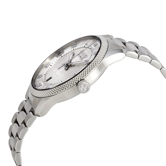 Gucci G Timeless Eryx Silver Dial Silver Steel Strap Watch For Men - YA126339/40 Buy Now By Gucci