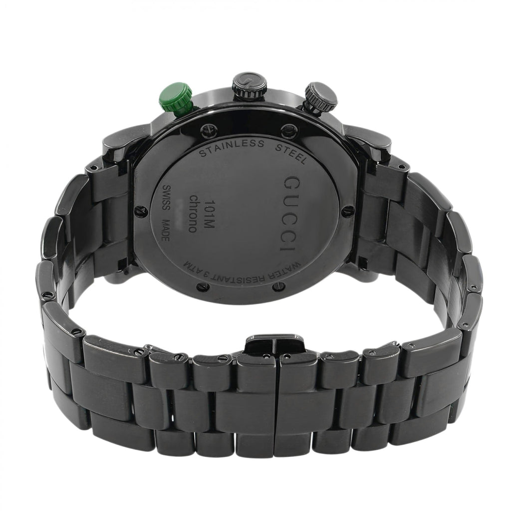 Gucci G Chrono Black Dial Black Steel Strap Watch For Men - YA101331 Buy Now By Gucci