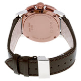 Gucci G Chrono Black Dial Brown Leather Strap Watch For Men - YA101202 Buy Now By Gucci