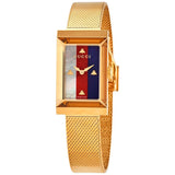 Gucci G-Frame Mother of Pearl Dial Yellow Gold Mesh Bracelet Watch For Women - YA147410 Buy Now By Gucci