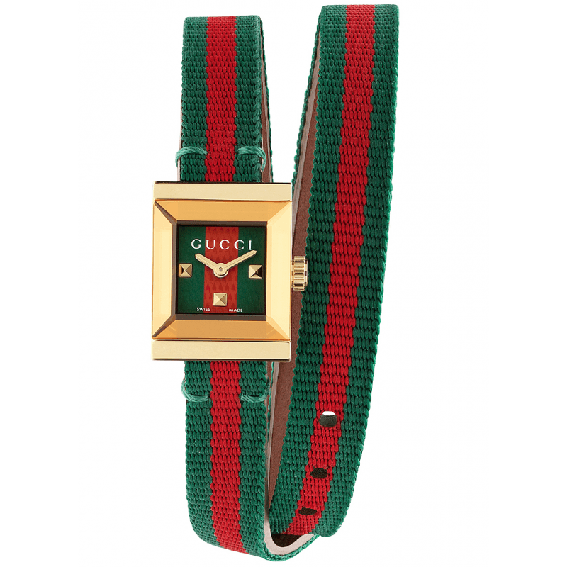 Gucci G-Frame Multicolored Dial Two Tone Nylon Strap Watch For Women - YA128527 Buy Now By Gucci