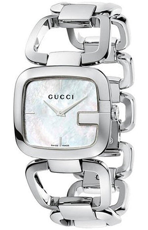 Gucci G-Class Mother of Pearl Dial Silver Steel Strap Watch For Women - YA125404 Buy Now By Gucci