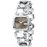 Gucci G Gucci Brown Dial Silver Steel Strap Watch For Women - YA125507 Buy Now By Gucci