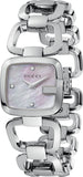 Gucci G Gucci Diamonds Mother of Pearl Dial Silver Steel Strap Watch For Women - YA125502 Buy Now By Gucci