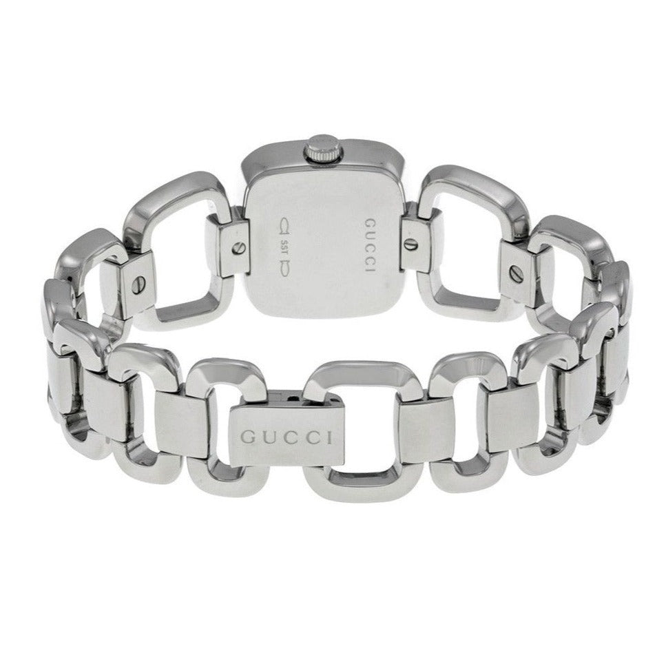 Gucci G Gucci Black Dial Silver Steel Strap Watch For Women - YA125510 Buy Now By Gucci