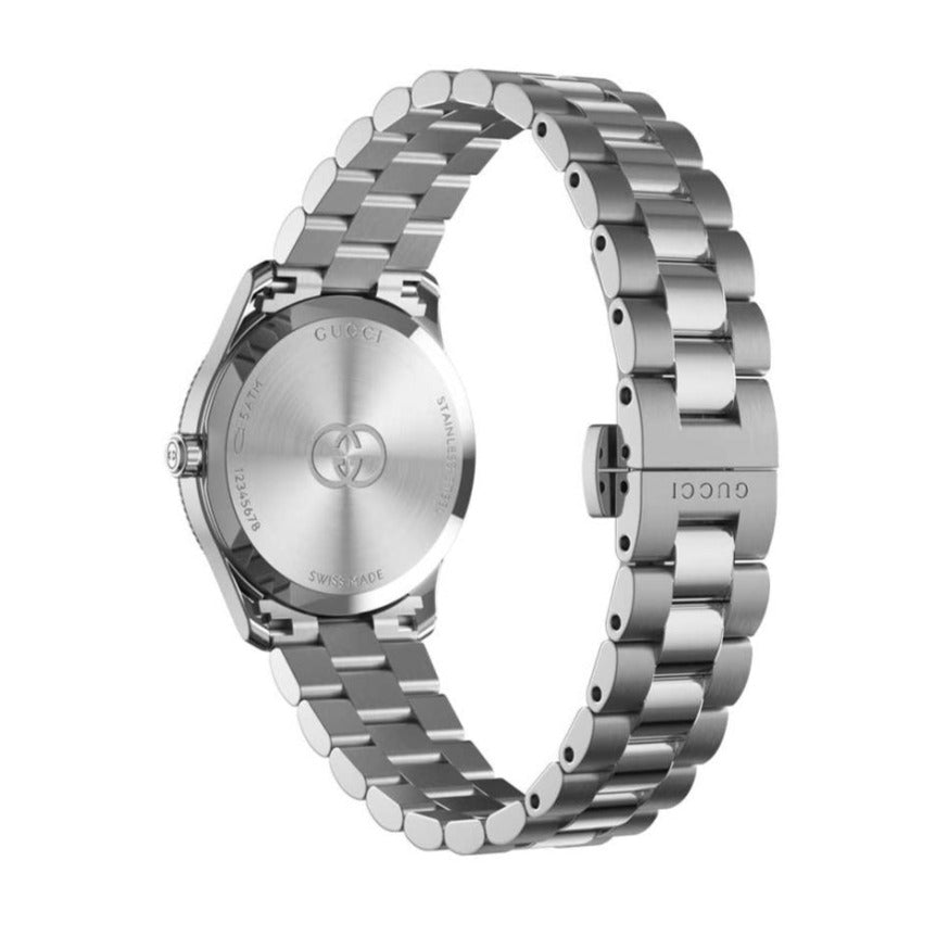 Gucci G Timeless Diamonds Mother of Pearl Pink Dial Silver Steel Strap Watch for Women - YA1265062 Buy Now By Gucci