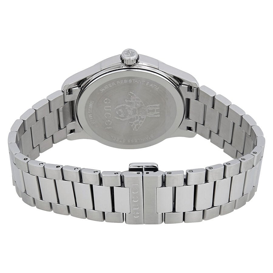 Gucci G Timeless Black Dial Silver Steel Strap Watch For Women - YA1264029 Buy Now By Gucci