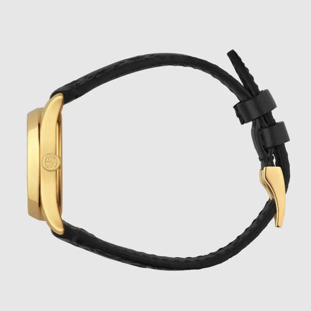 Gucci G Timeless Quartz Black Dial Black Leather Strap Watch For Women - YA1264034A Buy Now By Gucci