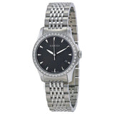 Gucci G Timeless Diamonds Mother of Pearl Black Dial Silver Mesh Bracelet Watch For Women - YA126507 Buy Now By Gucci