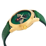 Gucci G Timeless Bee Green Dial Green Leather Strap Watch For Women - YA1264065 Buy Now By Gucci