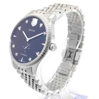 Gucci G Timeless Automatic Black Dial Silver Steel Strap Watch For Men - YA126353 Buy Now By Gucci