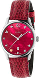 Gucci G-Timeless Cherry Red Mother of Pearl Dial 27mm Watch For Women - YA126584 Buy Now By Gucci