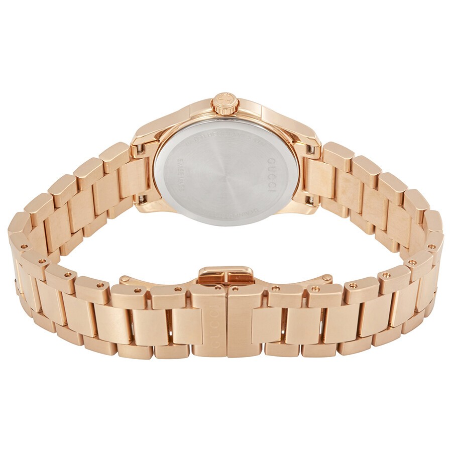 Gucci G Timeless Quartz Rose Gold Dial Rose Gold Steel Strap Watch For Women - YA126567 Buy Now By Gucci