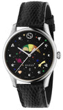 Gucci G-Timeless Moonphase Black Dial Black Leather Strap Watch For Men - YA1264045 Buy Now By Gucci