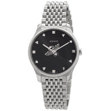 Gucci G Timeless Automatic Black Dial Silver Steel Strap Watch For Men - YA126353 Buy Now By Gucci