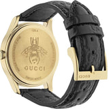 Gucci G Timeless Quartz Black Dial Black Leather Strap Watch For Women - YA1264034A Buy Now By Gucci