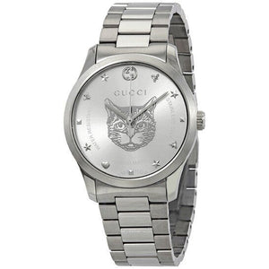 Gucci G Timeless Silver Dial Silver Steel Strap Watch For Women - YA1264095 Buy Now By Gucci
